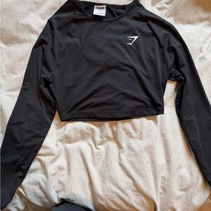 Gymshark Black Long Sleeve Athletic Top